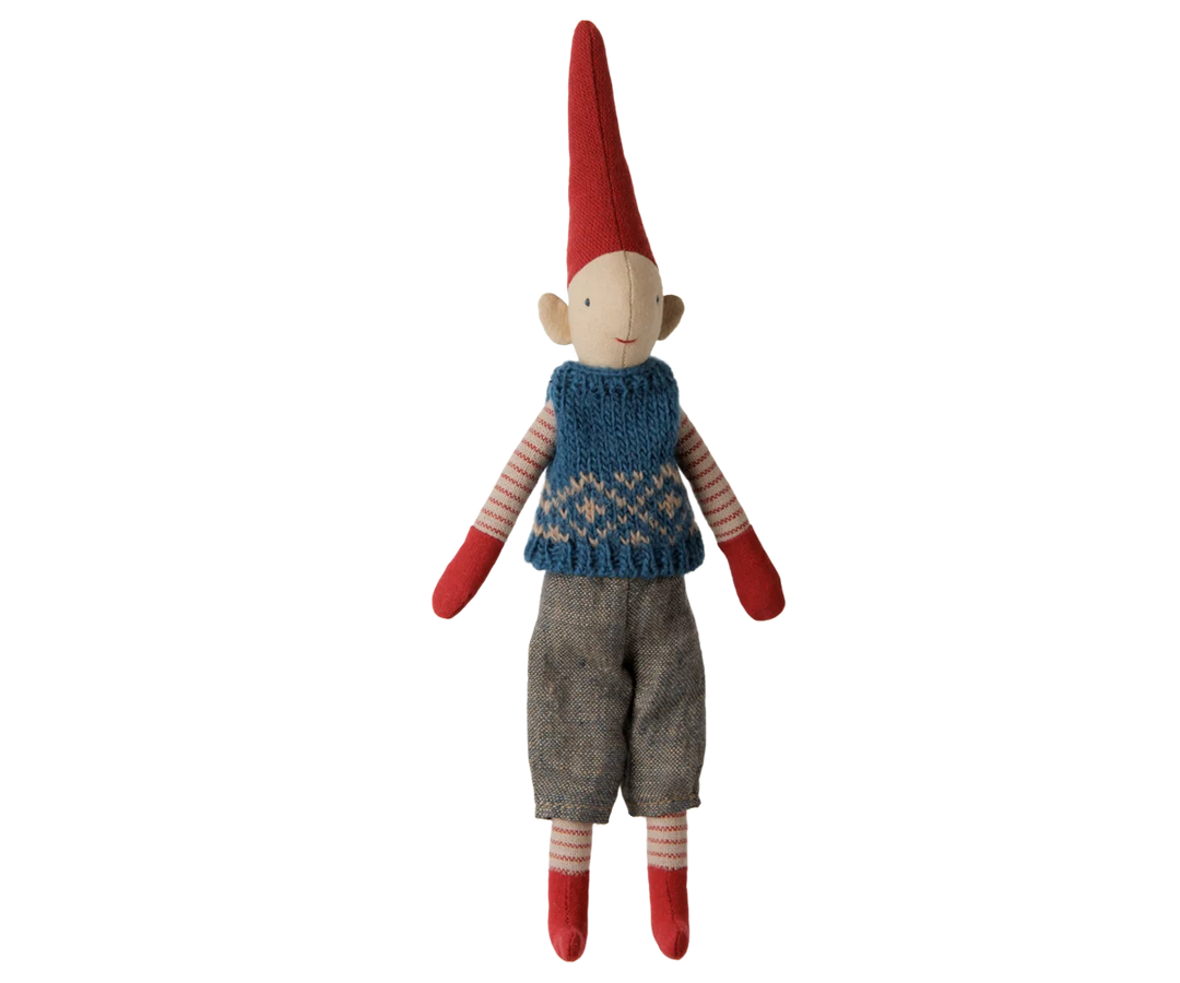 Maileg Pixy, Size 1 , Boy - Blue Knitted Vest
