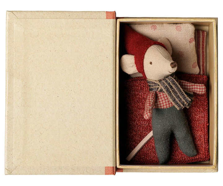 Maileg Christmas Mouse, Baby in Book