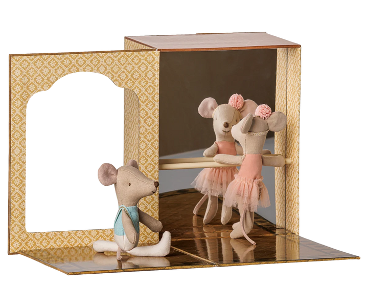 Maileg Ballet Mice In Dance Studio - Little Sister And Brother