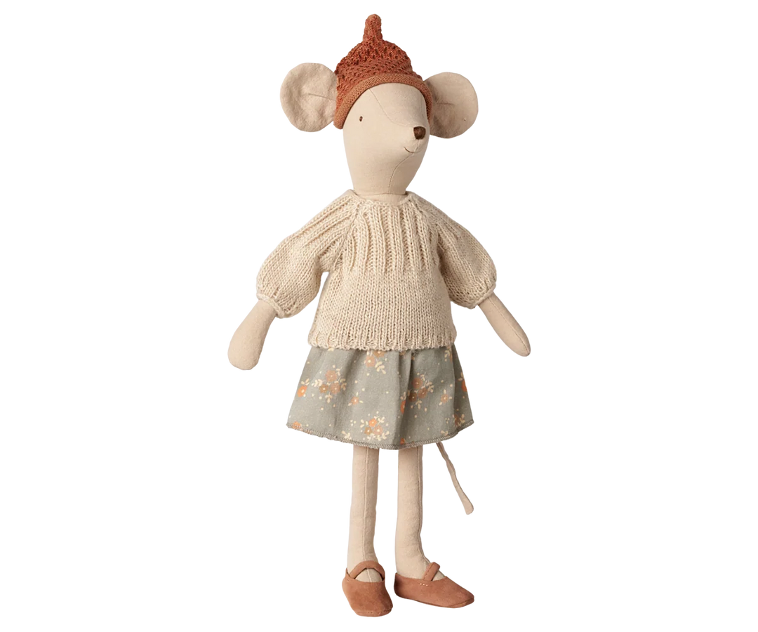 Maileg Mouse, Medium - Skirt And Sweater