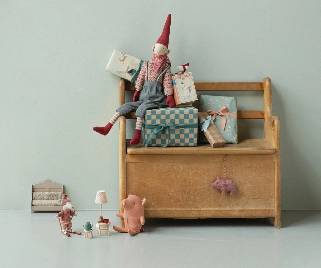 Maileg Christmas Mouse, Baby in Book