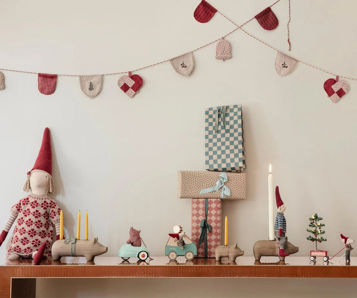 Maileg Christmas Mouse, Little Brother In Car Box