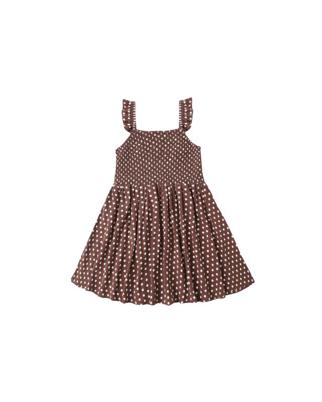 Rylee + Cru Lainey Dress - Chocolate Polka Dot