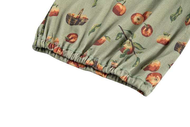 Milkbarn Organic Cotton Newborn Gown & Hat Set - Apple Orchard