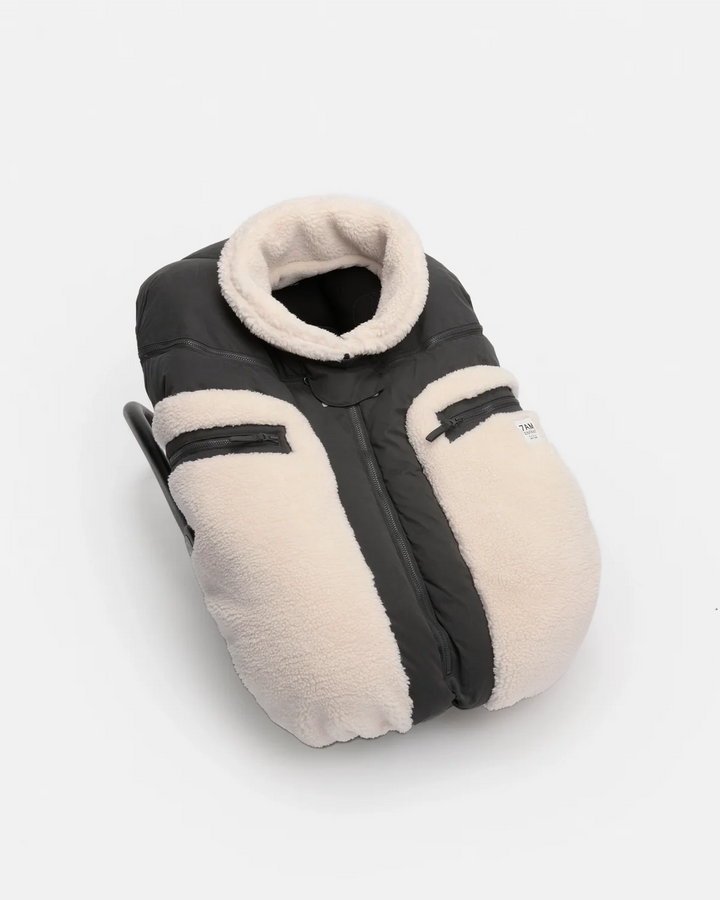 7AM Enfant Car Seat Cover Cocoon Benji Applique - Smokey