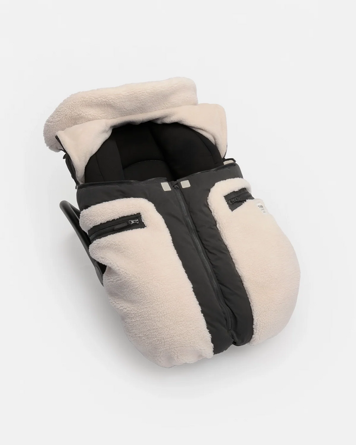 7AM Enfant Car Seat Cover Cocoon Benji Applique - Smokey