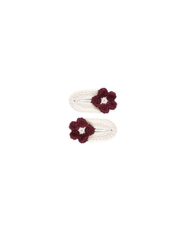 Rylee + Cru Crochet Clips - Burgandy