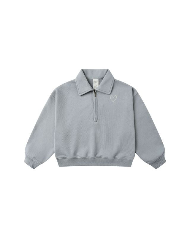 Play x Play Quarter Zip Sweatshirt - Dusty Blue