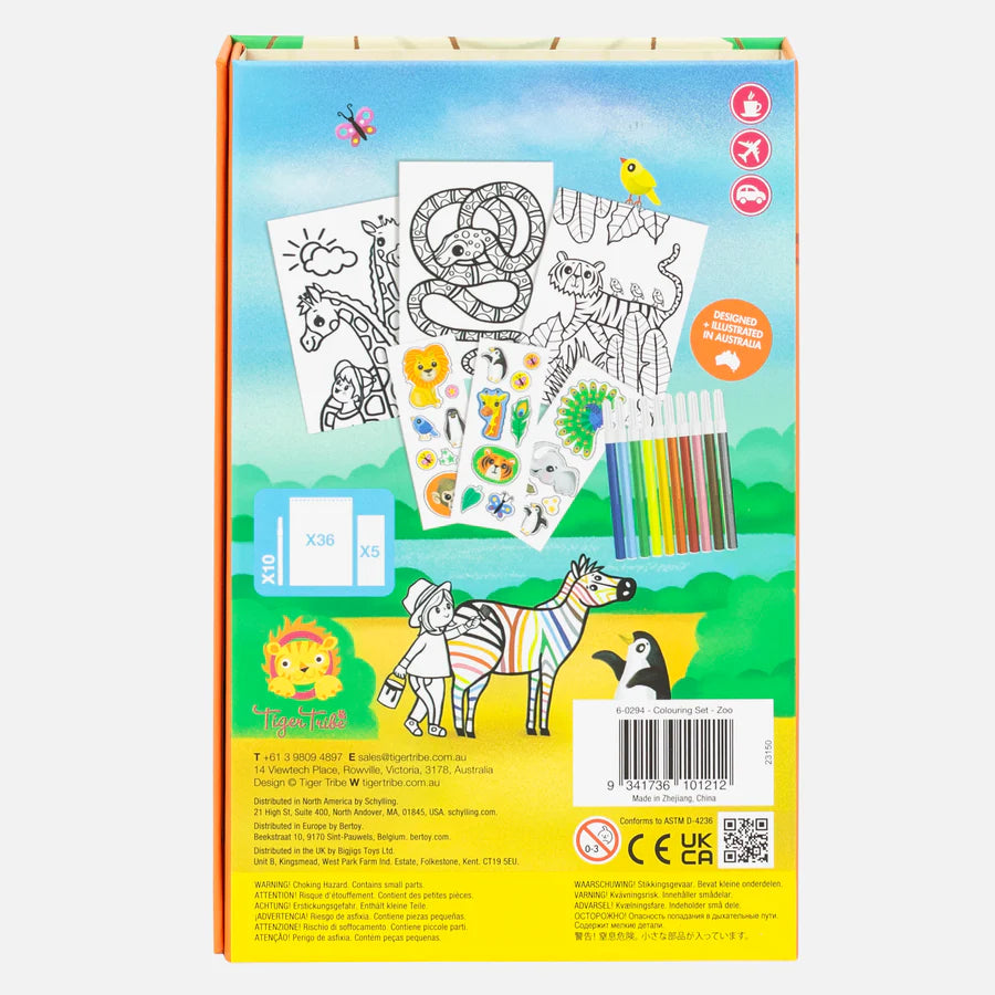 Tiger Tribe Coloring Set - Zoo