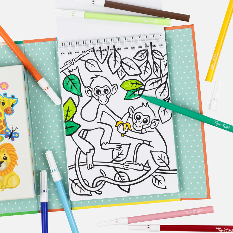 Tiger Tribe Coloring Set - Zoo