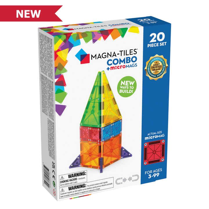 Valtech Magna-Tiles Combo + MicroMags 20 Piece Set