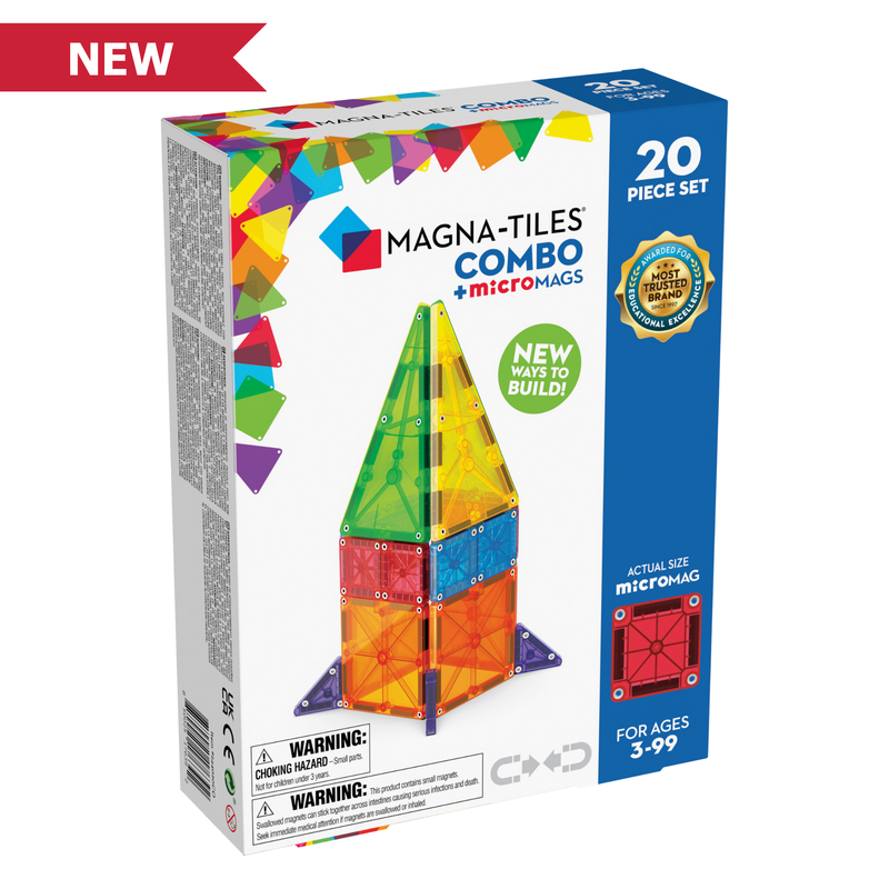 Valtech Magna-Tiles Combo + MicroMags 20 Piece Set