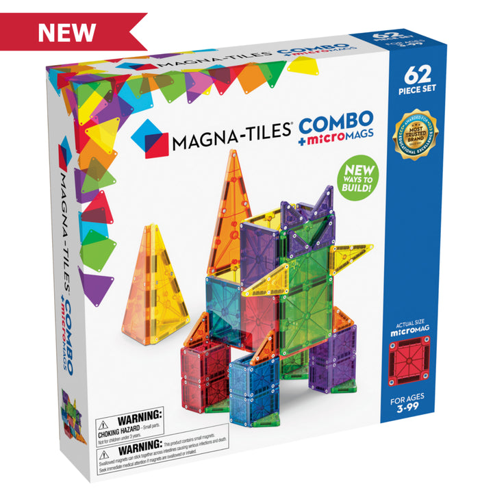 Magna-tiles Combo + MicroMags 62 Piece Set