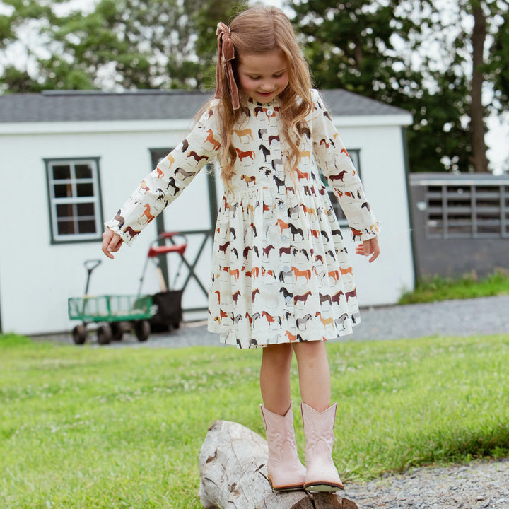 Pink Chicken Autumn Dress - Horse Breeds