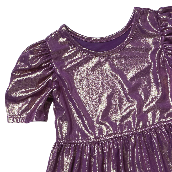 Pink Chicken Lame Laurie Dress - Deep Purple