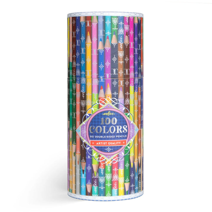 Eeboo 100 Colors - 50 Double-Sided Pencils