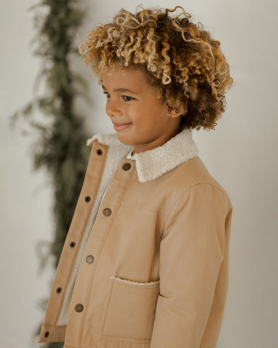 Rylee + Cru Shearling Chore Coat - Gold