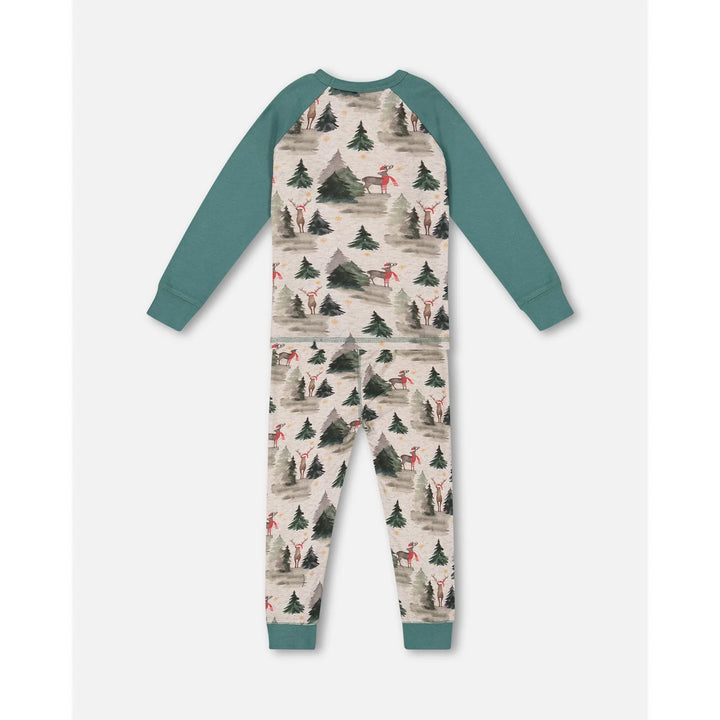 Deux Par Deux Winter Deer Organic Pajamas