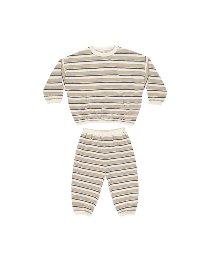 Rylee + Cru Relaxed Set - Blue Vintage Stripe