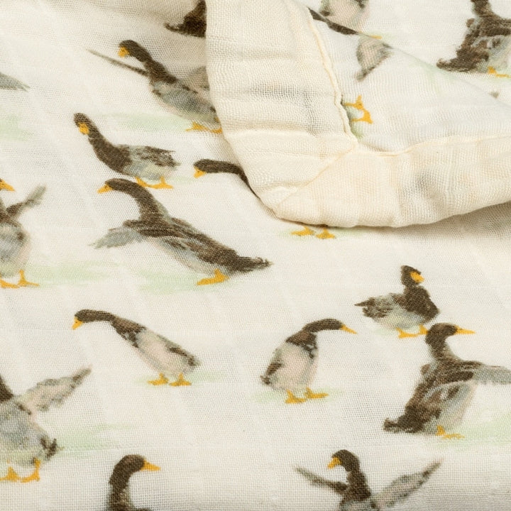 Milkbarn  Mini Lovey Muslin Security Blanket - Duck