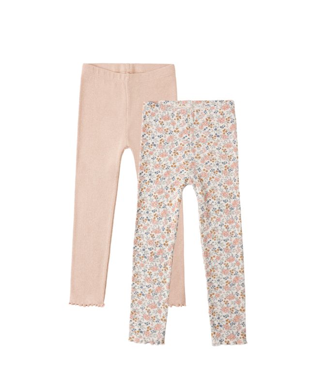 Rylee + Cru Play x Play Ribbed Legging - Flower Field/Heathered Blush