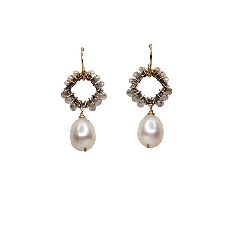Calliope Stone Flower Earrings