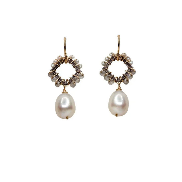 Calliope Stone Flower Earrings