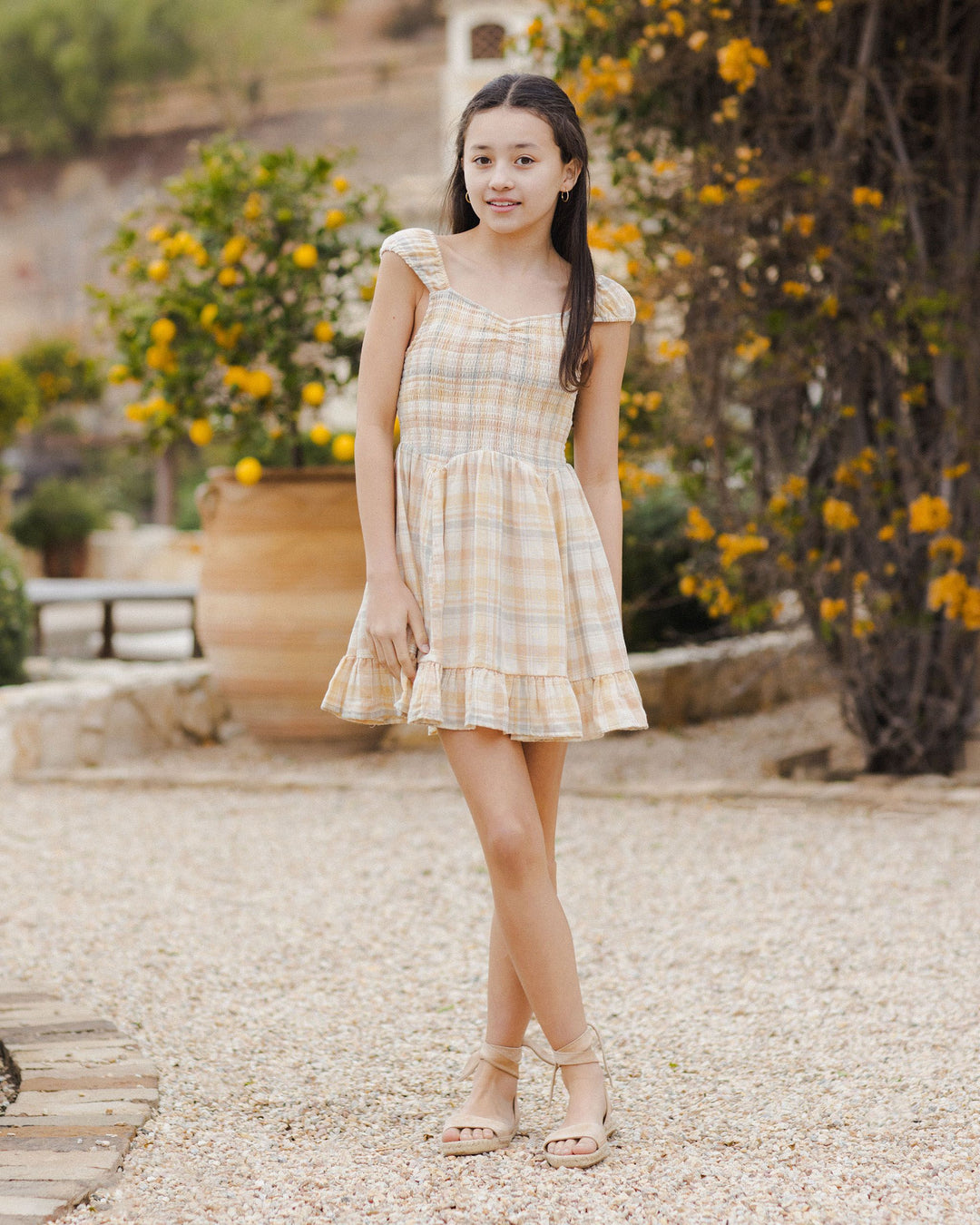 Rylee + Cru Teen Kalina Dress - Pastel Plaid Hopscotch Kids Rylee + Cru Teen Kalina Dress - Pastel Plaid Hopscotch Kids
