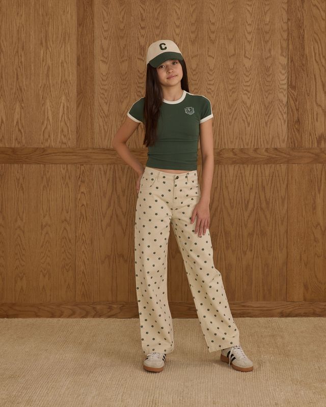 Rylee + Cru Teen Jersey Tee - Green