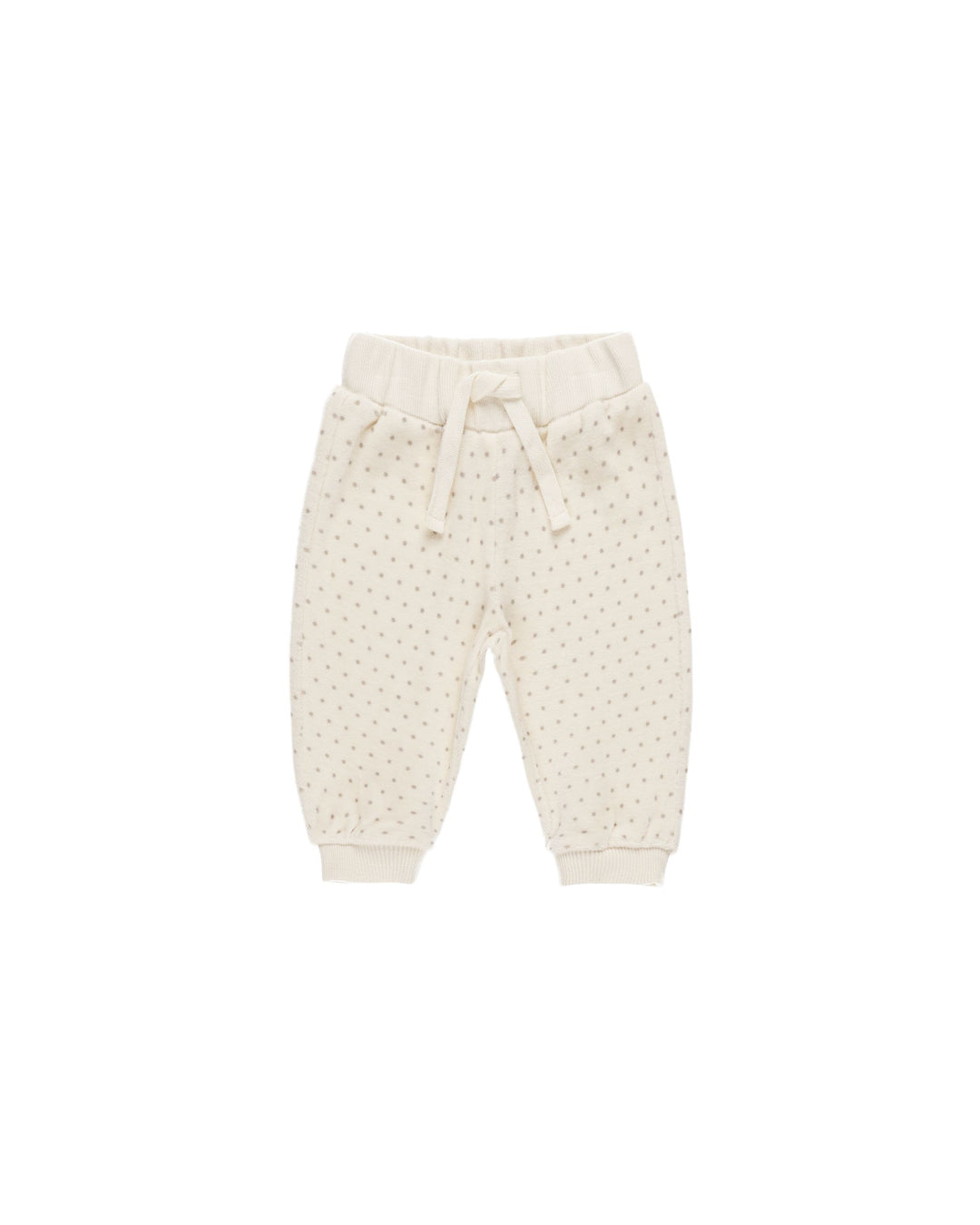 Quincy Mae Velour Relaxed Sweatshirt + Sweatpants Set - Polka Dot