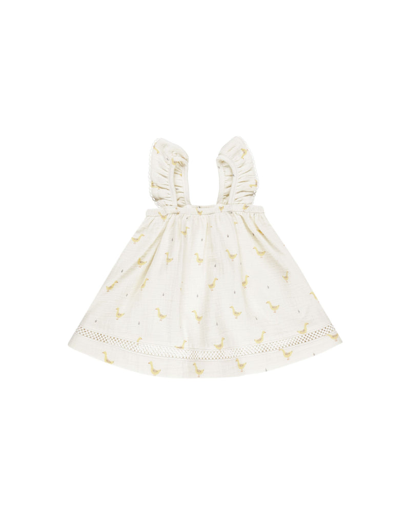 Quincy Mae Ruffled Tank Dress - Geese