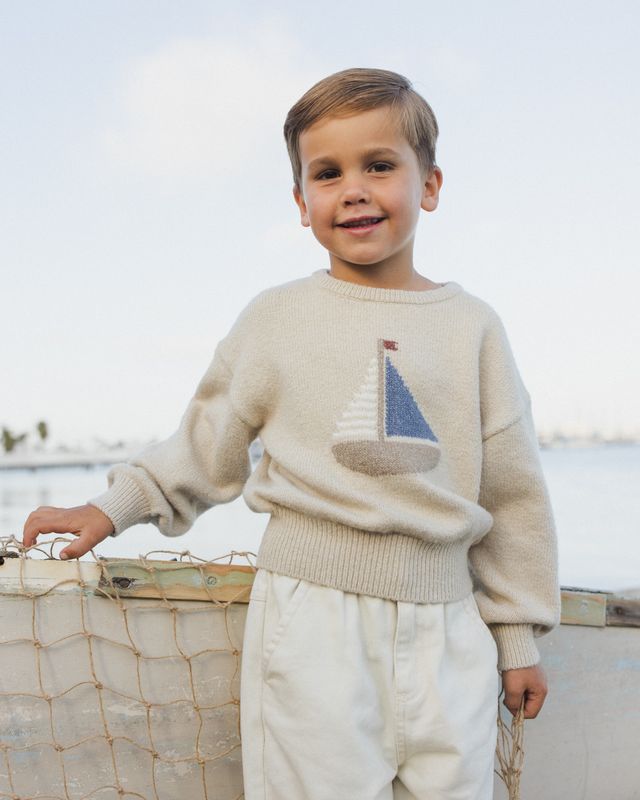 Rylee + Cru Aspen Sweater - Sailboat