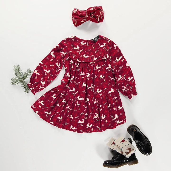 Souris Mini Red Reindeer Dress