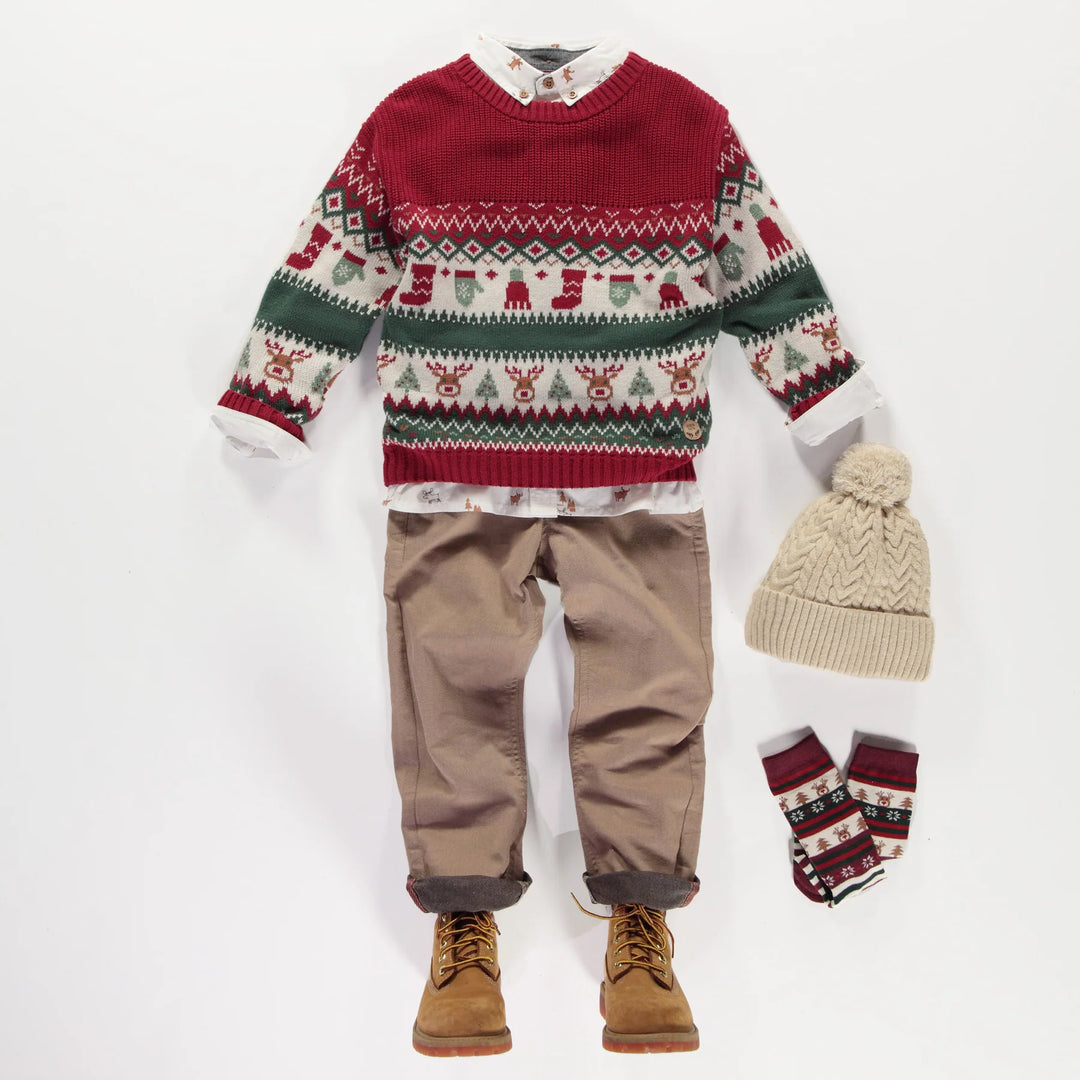 Souris Mini Knit Holiday Sweater