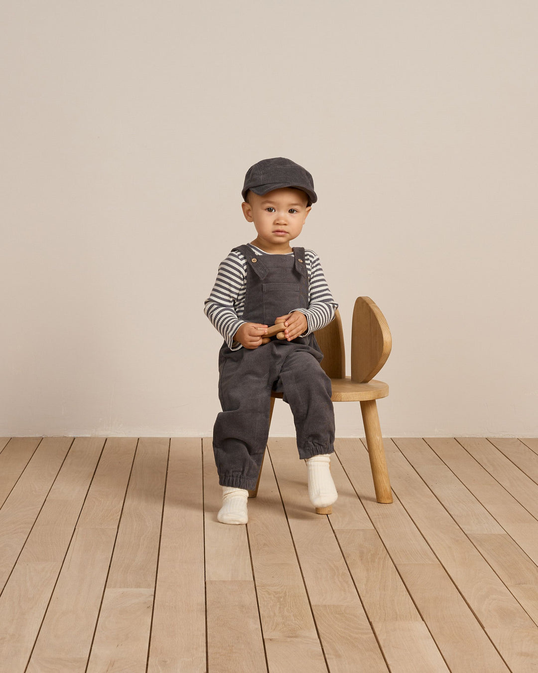 Quincy Mae Corduroy Baby Overalls - Indigo