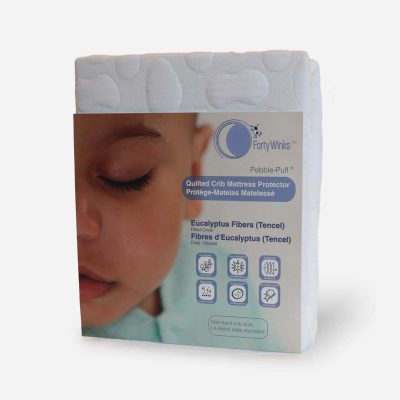 Forty Winks Pebble Puff Quilted Crib Mattress Protector - Eucalyptus Fibers (Tencel)