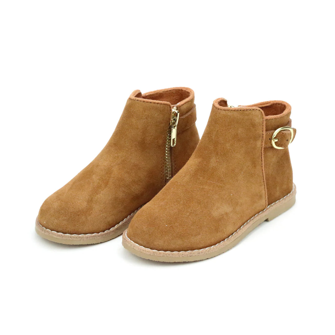 L'amour Petra Leather Ankle Boot - Camel