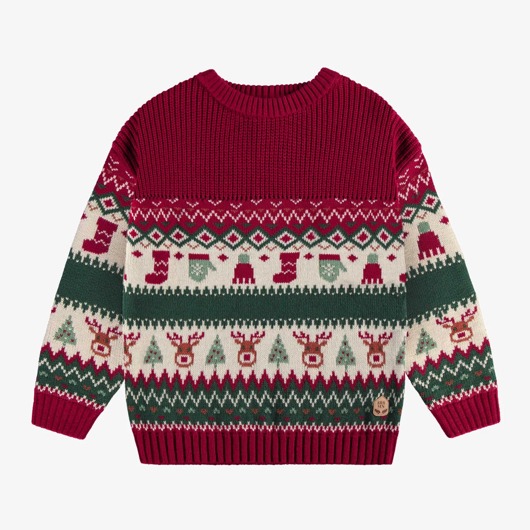 Souris Mini Knit Holiday Sweater – Hopscotch Kids OR Souris Mini Knit Holiday Sweater – Hopscotch Kids OR