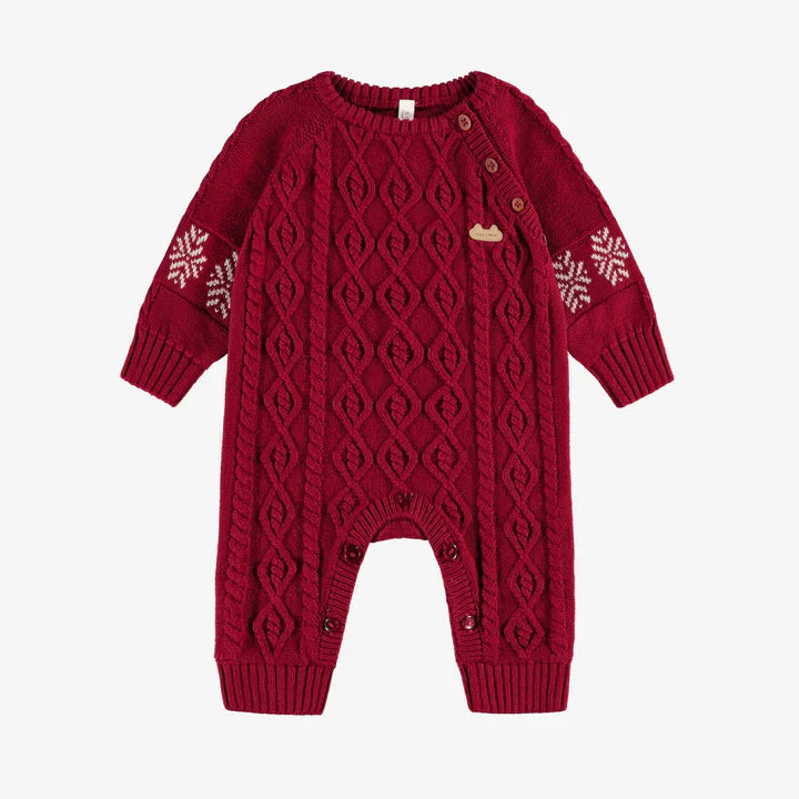 Souris Mini Red Sweater Knit Romper