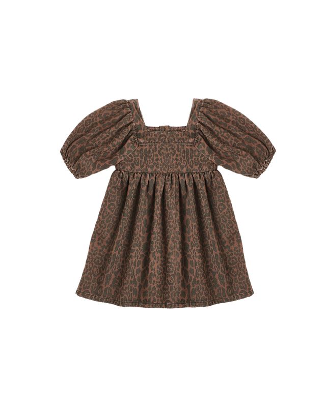 Rylee + Cru Gretta Babydoll Dress - Leopard