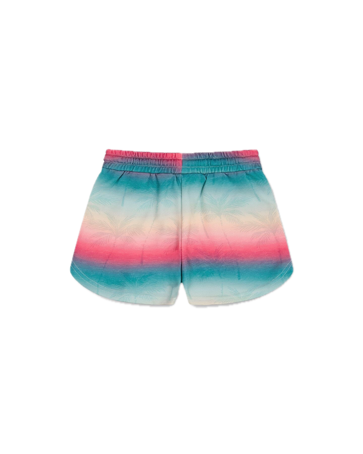 Deux Par Deux French Terry Short Printed Tie Dye Waves