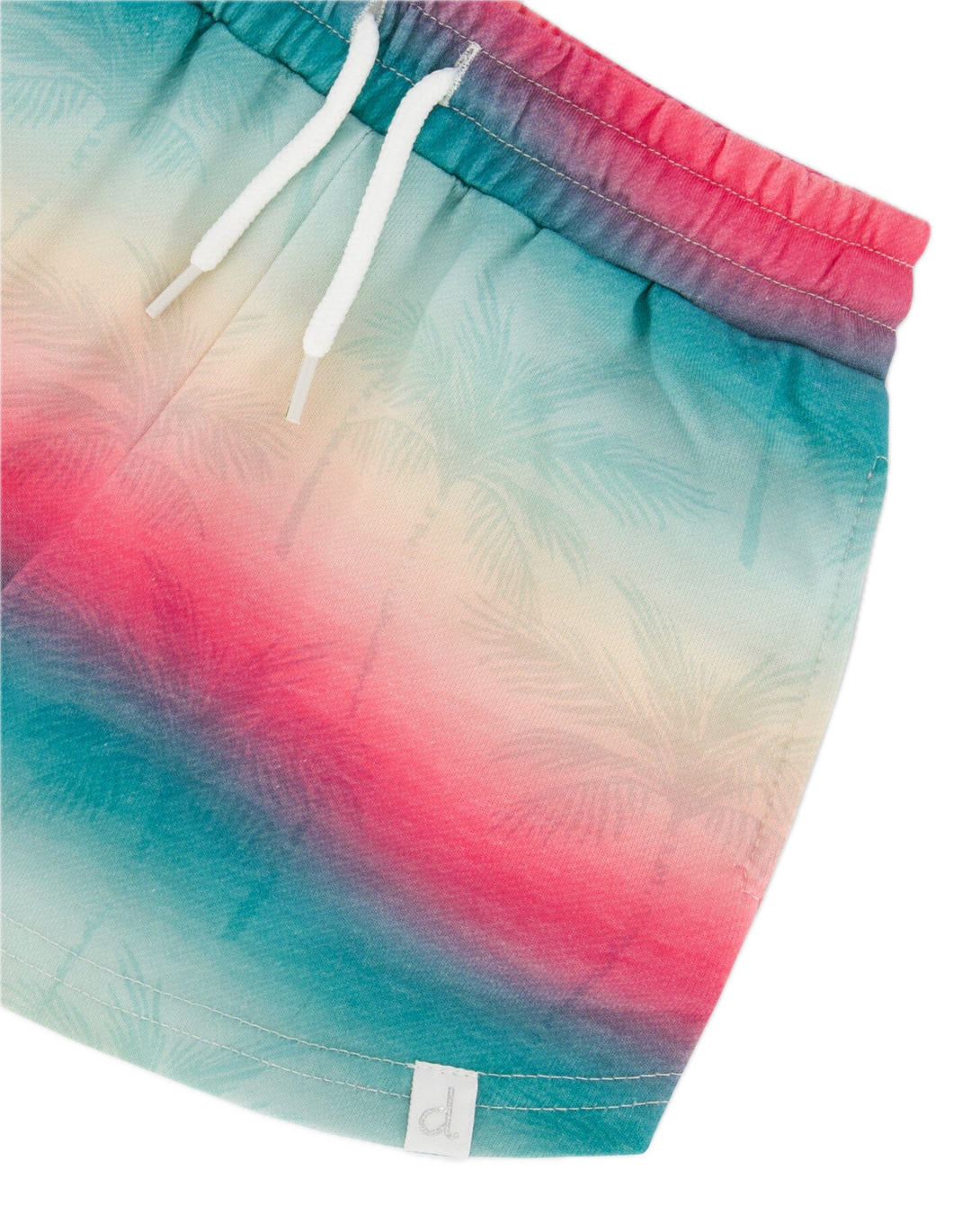 Deux Par Deux French Terry Short Printed Tie Dye Waves