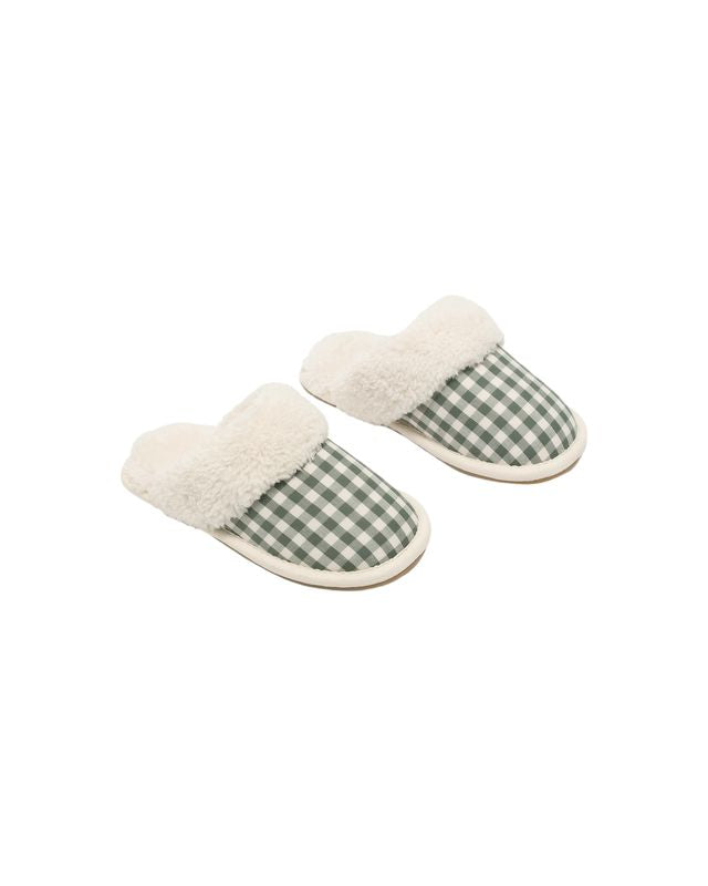 Rylee + Cru Slippers - Evergreen Gingham
