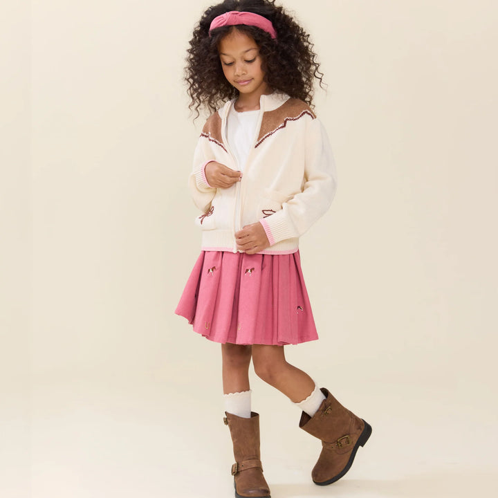 Pink Chicken Western Zip Sweater