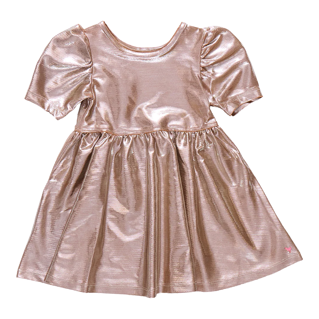 Pink Chicken Lame Laurie Dress - Champagne