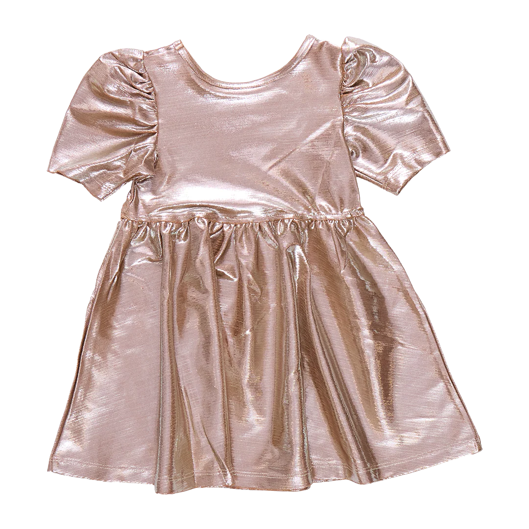 Pink Chicken Lame Laurie Dress - Champagne