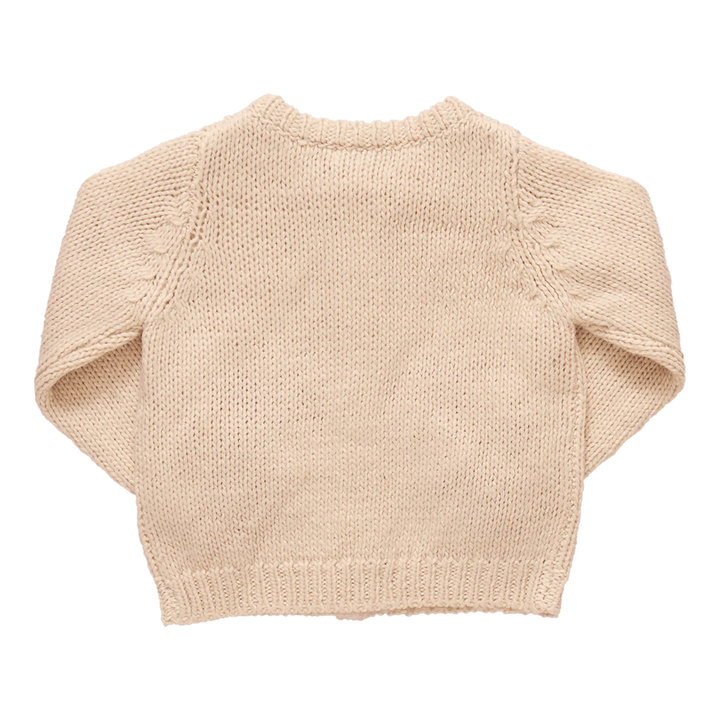 Pink Chicken Maude Sweater - Cream Flower Embroidery