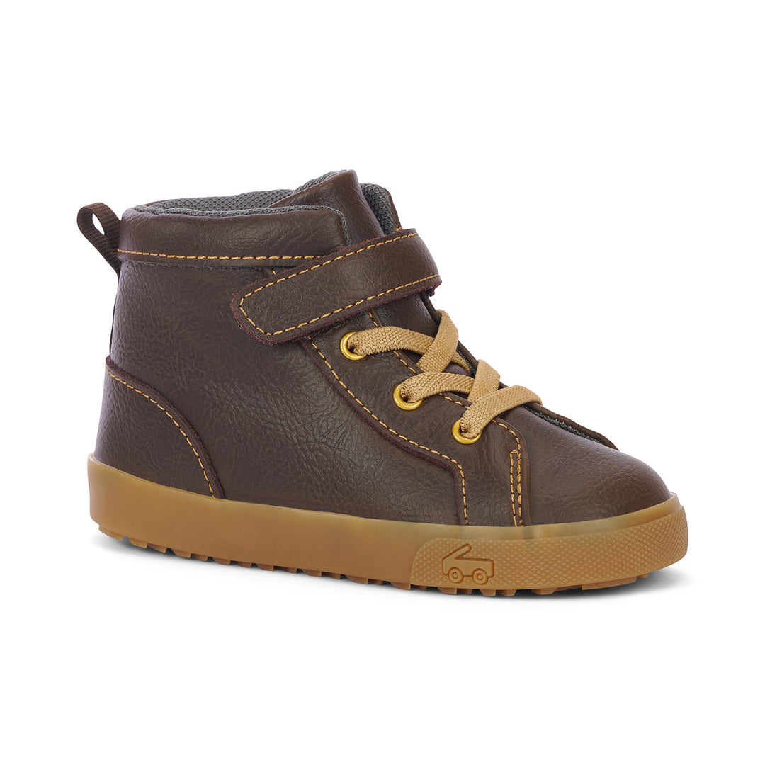 See Kai Run Hudson High Top - Chocolate Brown