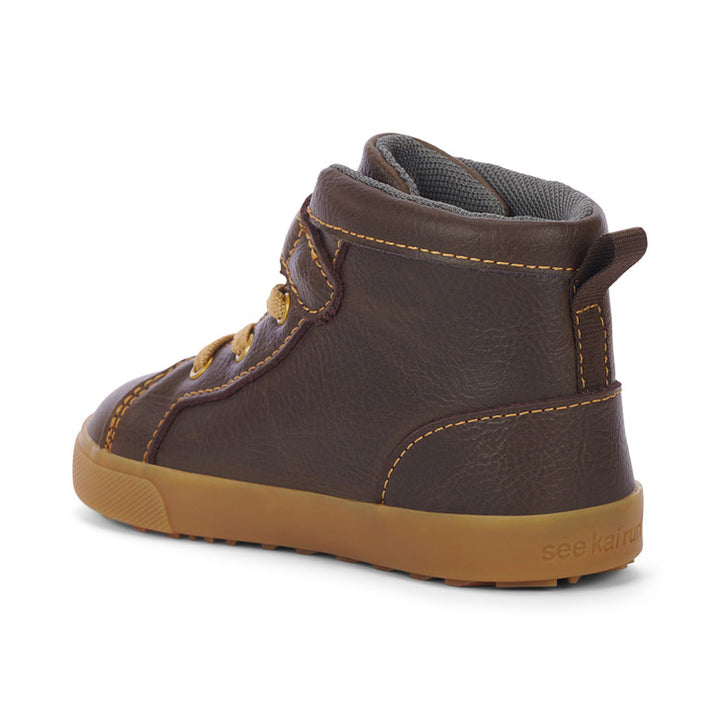 See Kai Run Hudson High Top - Chocolate Brown