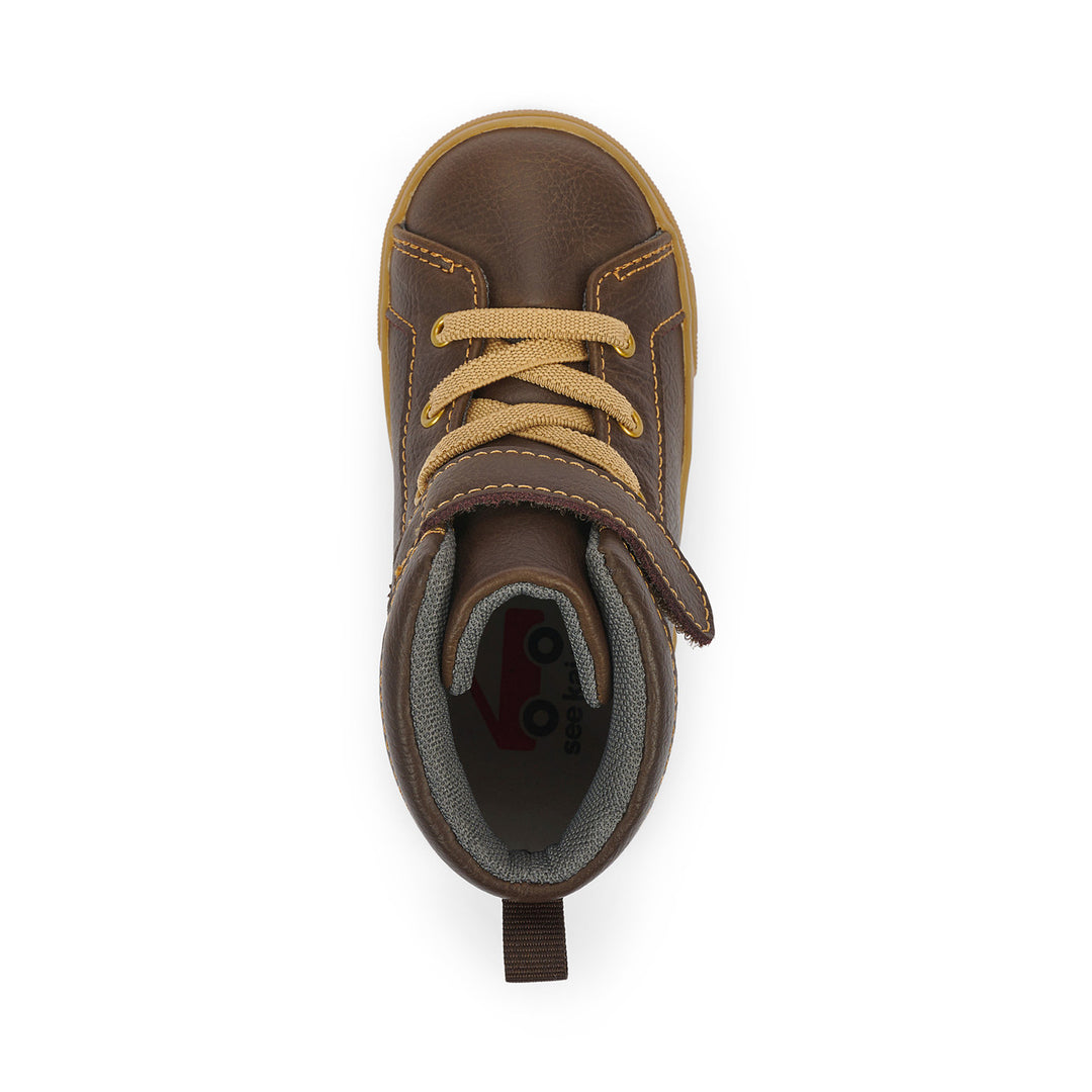 See Kai Run Hudson High Top - Chocolate Brown